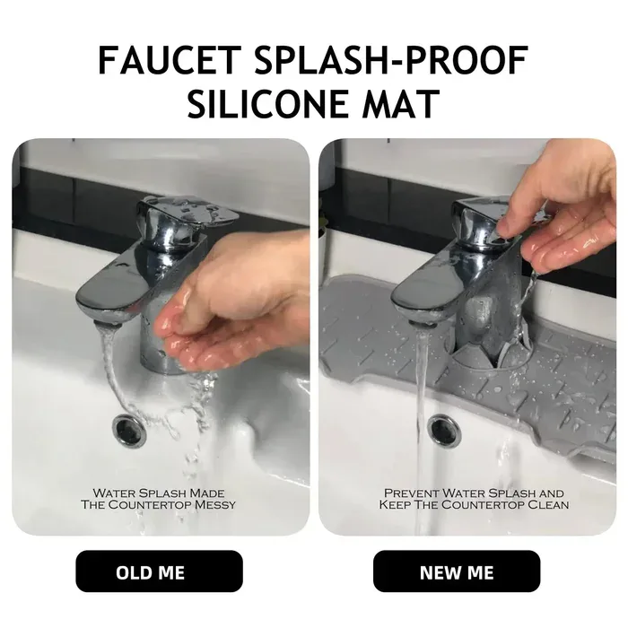 Faucet mat close-up