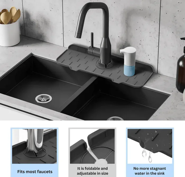 Faucet mat in use