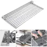 Foldable Stainless Steel Roll-Up Dish Drying Rack - Image 7