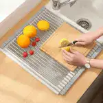 Foldable Stainless Steel Roll-Up Dish Drying Rack - Image 3