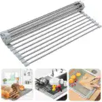 Foldable Stainless Steel Roll-Up Dish Drying Rack